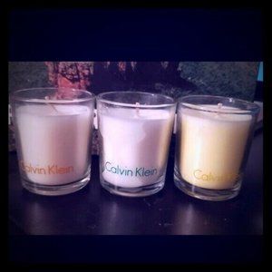 3 calvin Klein candles